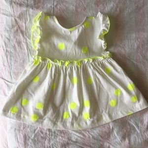 Zara Baby Neon Polka Dot Dress